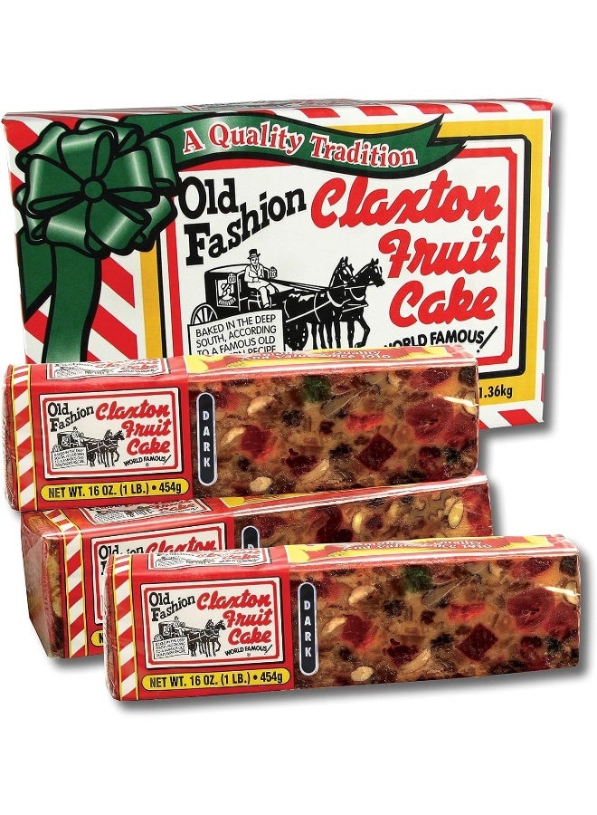 Claxton Dark Fruit Cake - 1 lb Box - Image 1